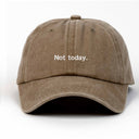 Not Today Nakışlı Yıkamalı Şapka