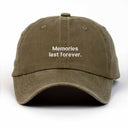 Memories Last Forever Nakışlı Yıkamalı Şapka