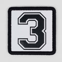 3 Logolu Beyaz Patch