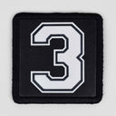 3 Logolu Siyah Patch