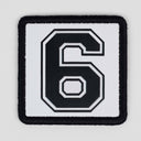 6 Logolu Beyaz Patch