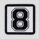 8 Logolu Beyaz Patch