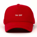 I'm Off Nakışlı Gabardin Şapka