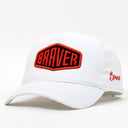 Braver Nakışlı Gabardin Şapka WHTRED