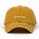 Amsterdam Nakışlı Yıkamalı Şapka