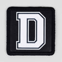 D Logolu siyah Patch
