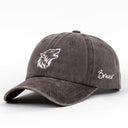 Kurt Nakışlı Yıkamalı Şapka