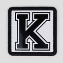 K Logolu Beyaz Patch